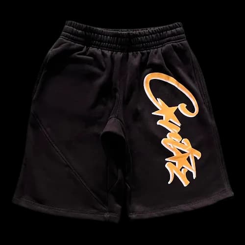 CORTEIZZ SHORTS BLACK-ORANGE