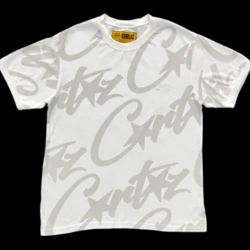 corteiz tee Alcatraz full print white gray - KakoBuy Spreadsheet
