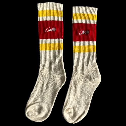 Corteiz  Socks CREAM - RED- YELLOW - KakoBuy Spreadsheet
