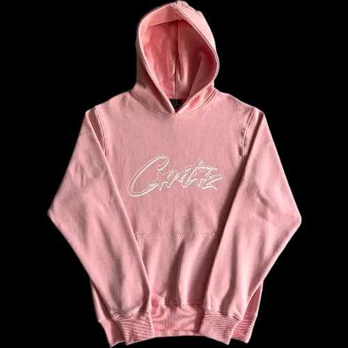 corteiz hoodie pink letter