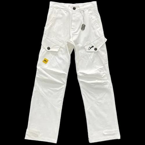 Corteiz pants cargo  Slant pocket White
