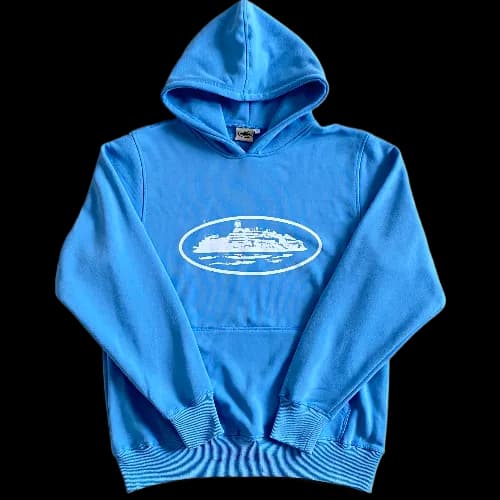 corteiz hoodie baby Blue