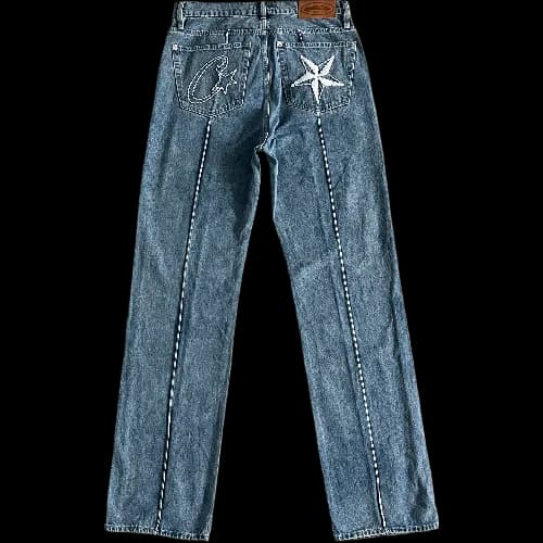 corteiz jeans steaked  c-star denim - KakoBuy Spreadsheet