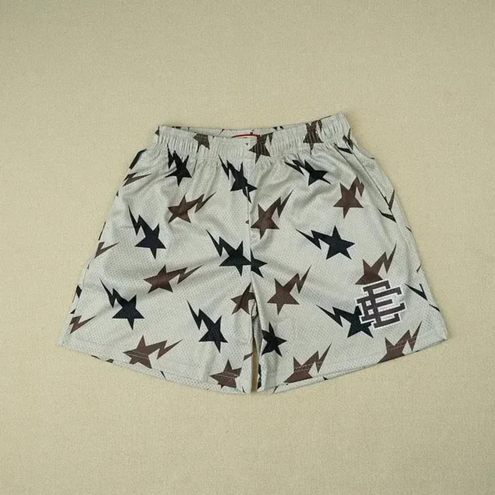 Eric Emanuel X BAPE EE Basic Short Cream/Brown/Navy - KakoBuy Spreadsheet