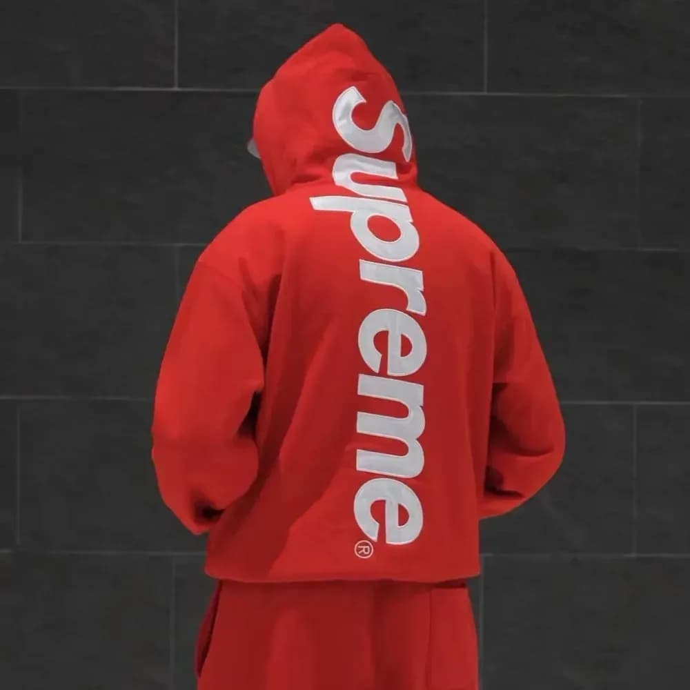 Supreme Satin Applique Hoodie Red - KakoBuy Spreadsheet