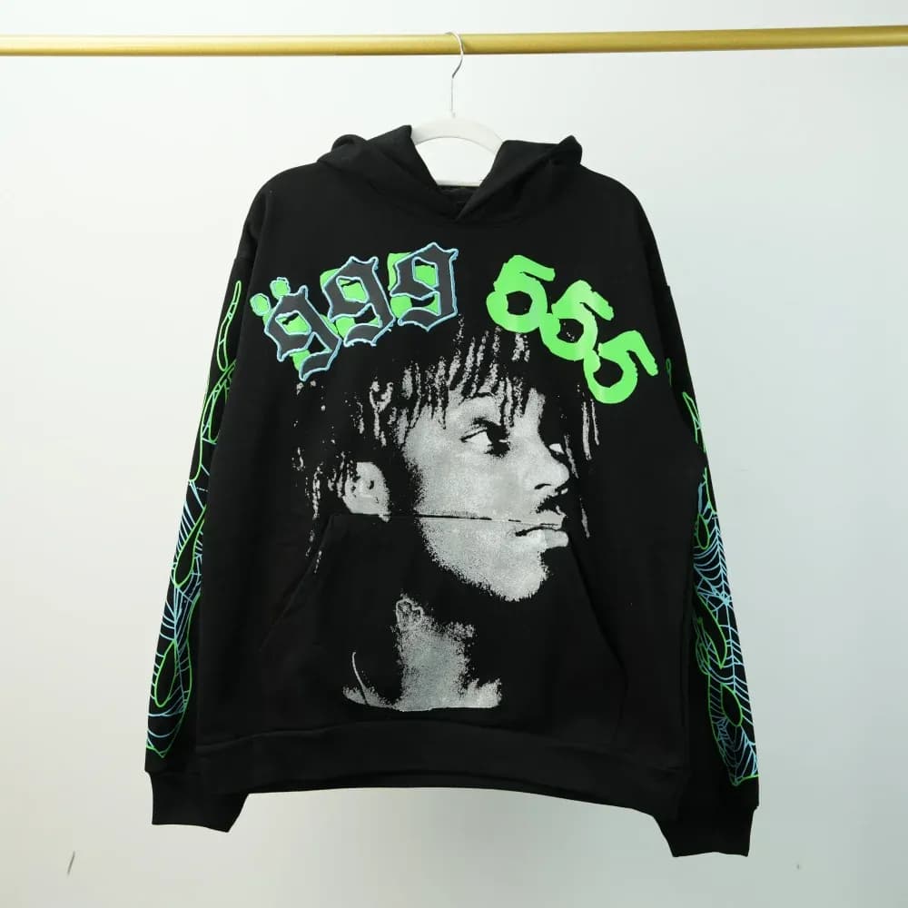 Juice Wrld x Sp5der Hoodie Black - KakoBuy Spreadsheet