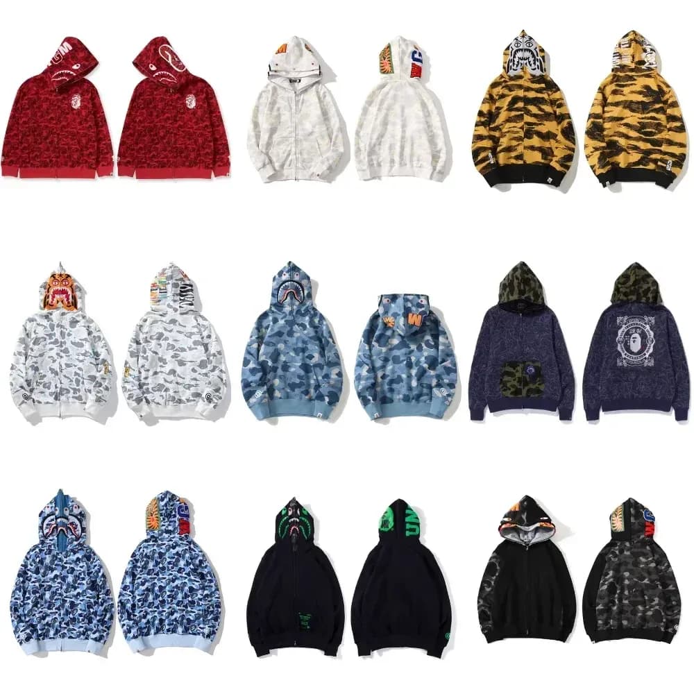 Bape Shark Full-Zip Hoodie (60+ Colorways) - KakoBuy Spreadsheet