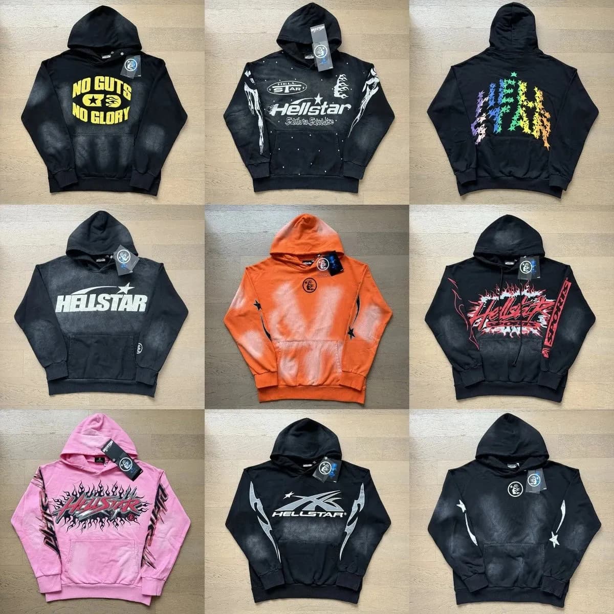 Hell*star  洗水做旧帽衫男女青少年情侣装卫衣 w2crep.com (44) - KakoBuy Spreadsheet