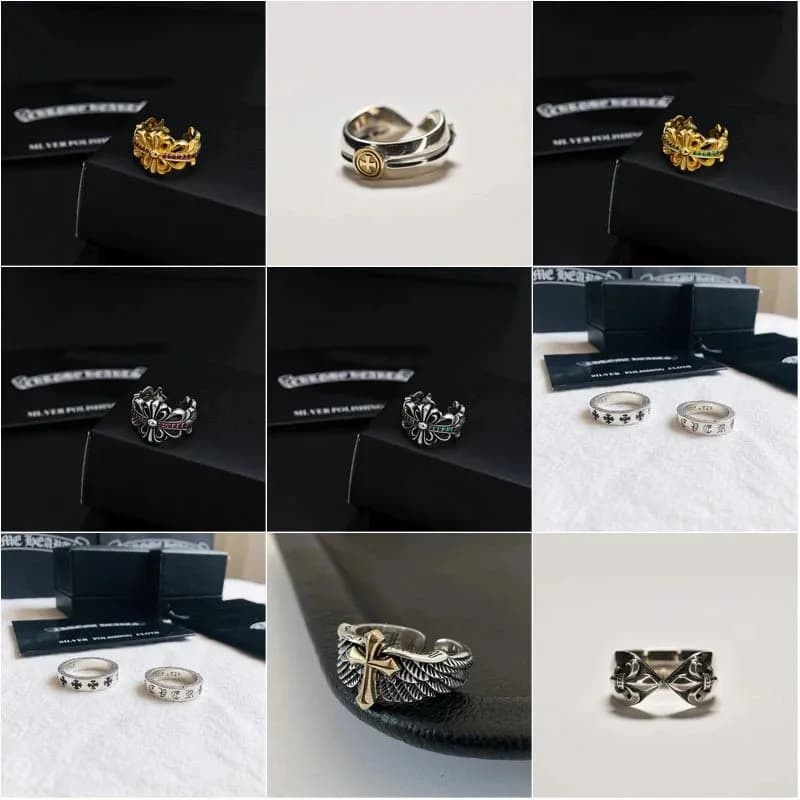 Chr*ome  Hea*rts  ring (33)
