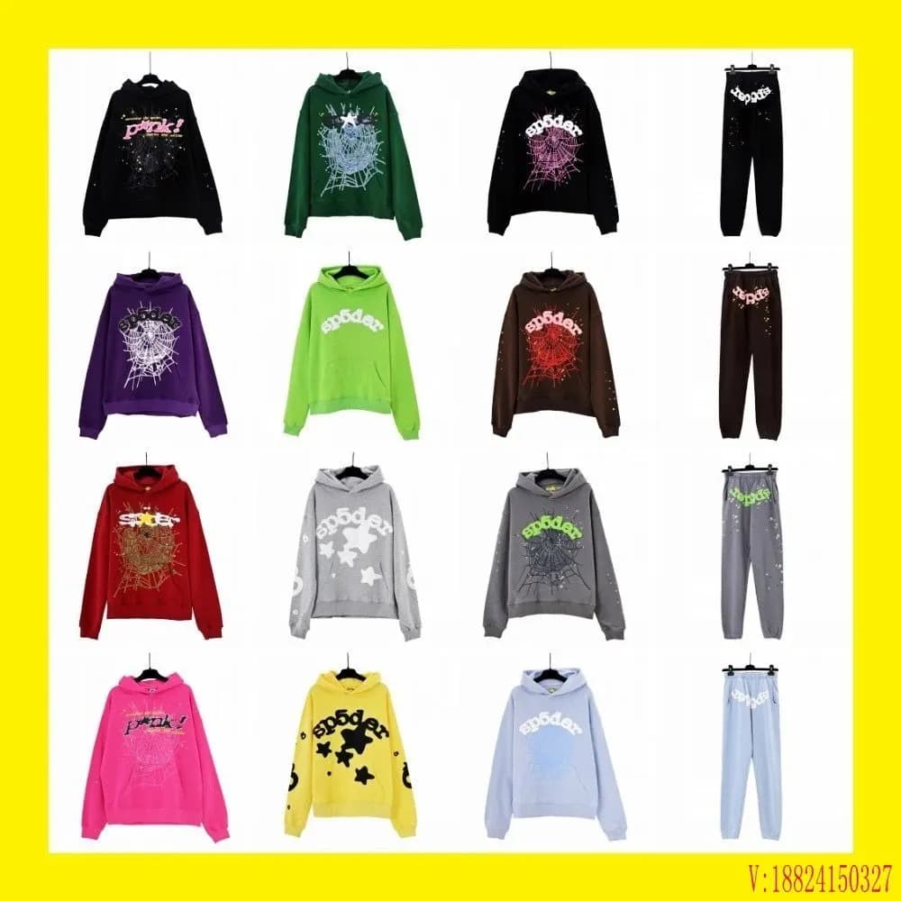 hip-hop singer sp5der printed couple hoodie, men's and women's hoodie, sports suit
 (81) - KakoBuy Spreadsheet