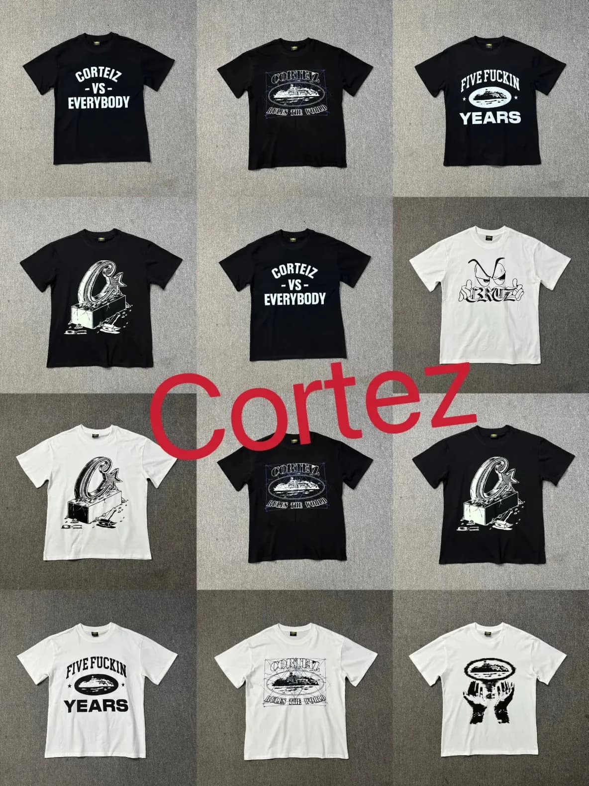 外贸批发cortez恶魔基础款系列短袖幻影字母Logo印花T恤情侣装 (83) - KakoBuy Spreadsheet