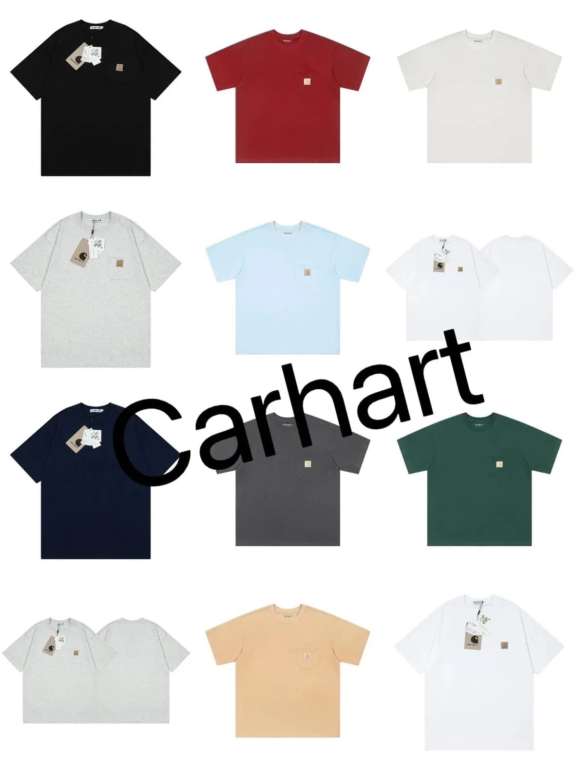 高版本Carhartt卡哈特24ss经典款短袖T恤男装夏季新品经典口袋 (81) - KakoBuy Spreadsheet
