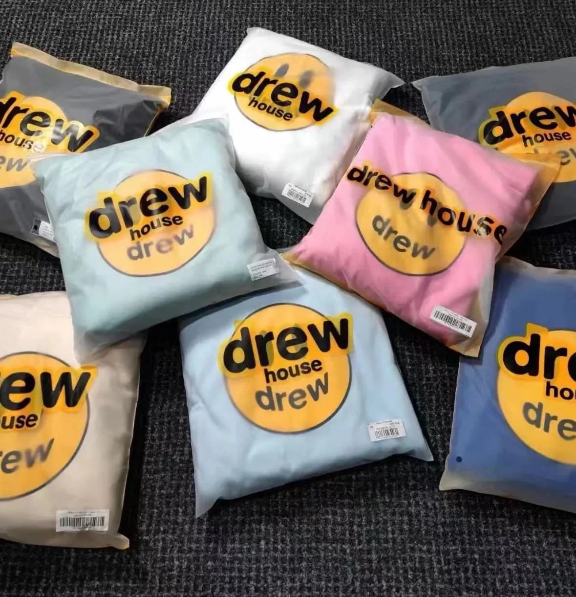 Drew卫衣- 贾斯汀比伯同款笑脸印花宽松上衣420g重磅加绒连帽卫衣 (58) - KakoBuy Spreadsheet