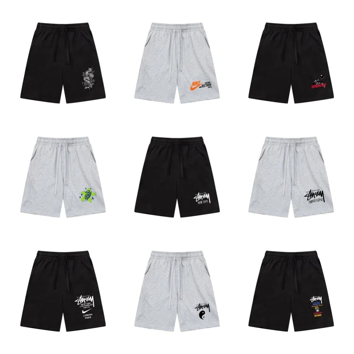 Stussy-Style Cotton Shorts