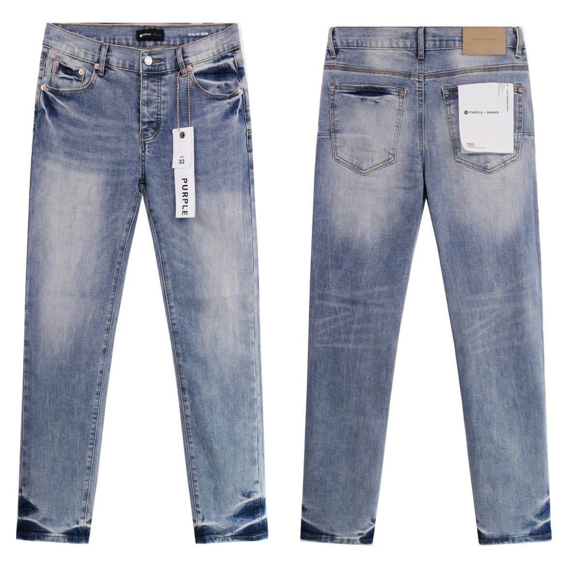 Purple-Style Straight Jeans