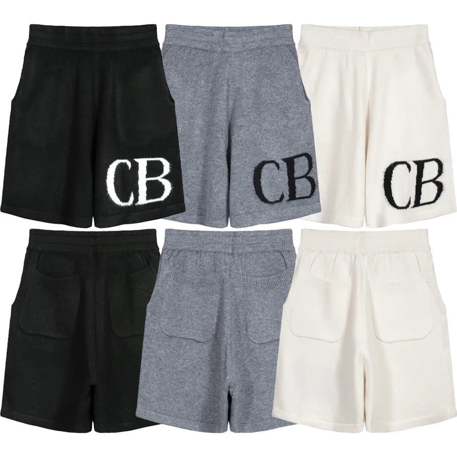 CB-Style Knit Logo Shorts