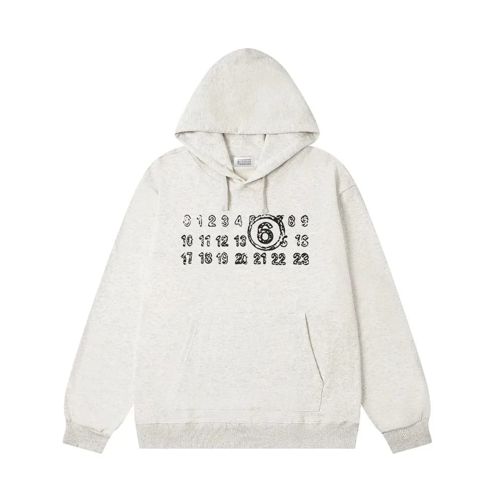 MM6-Style Numbers Logo Hoodie