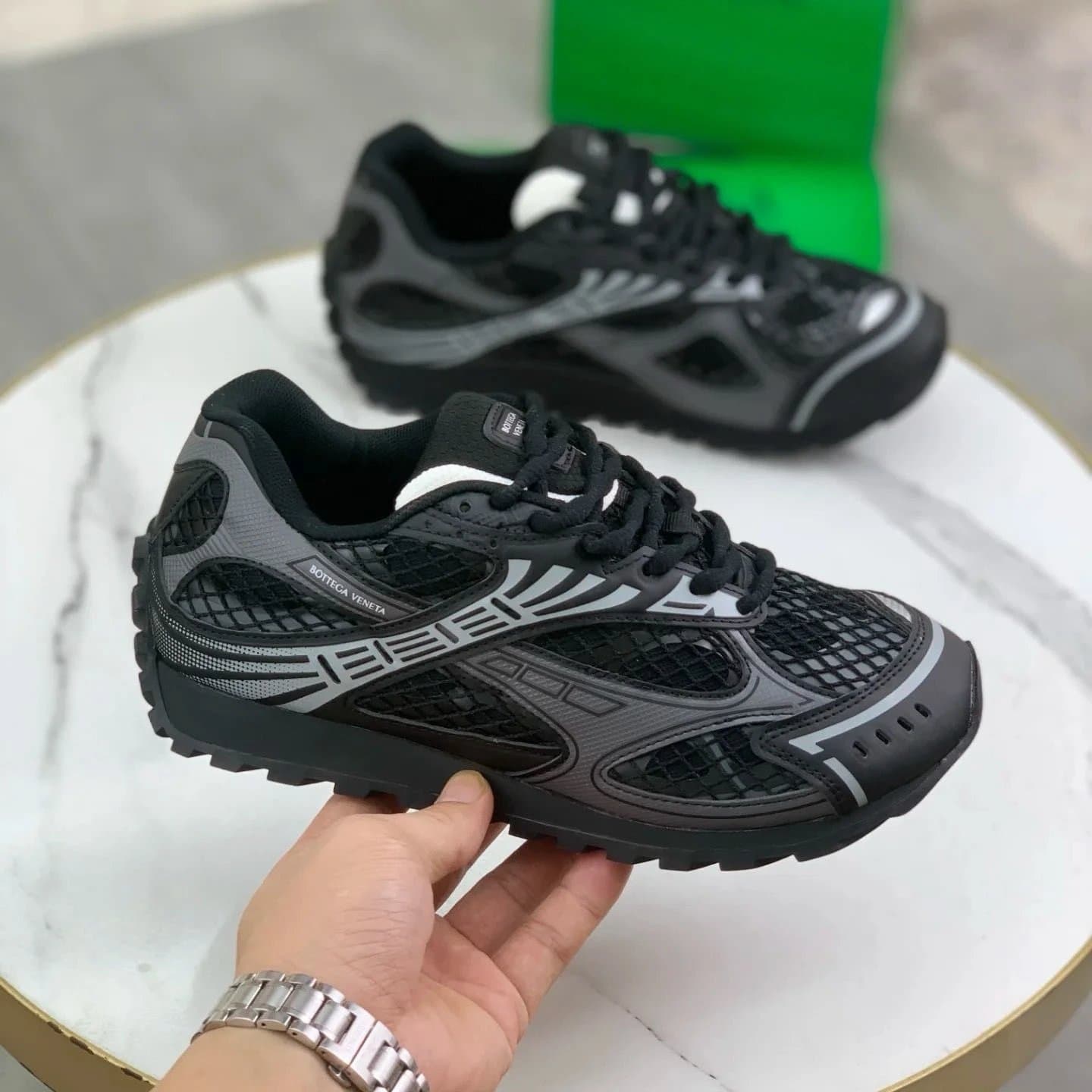 Platform Mesh Retro Sneakers