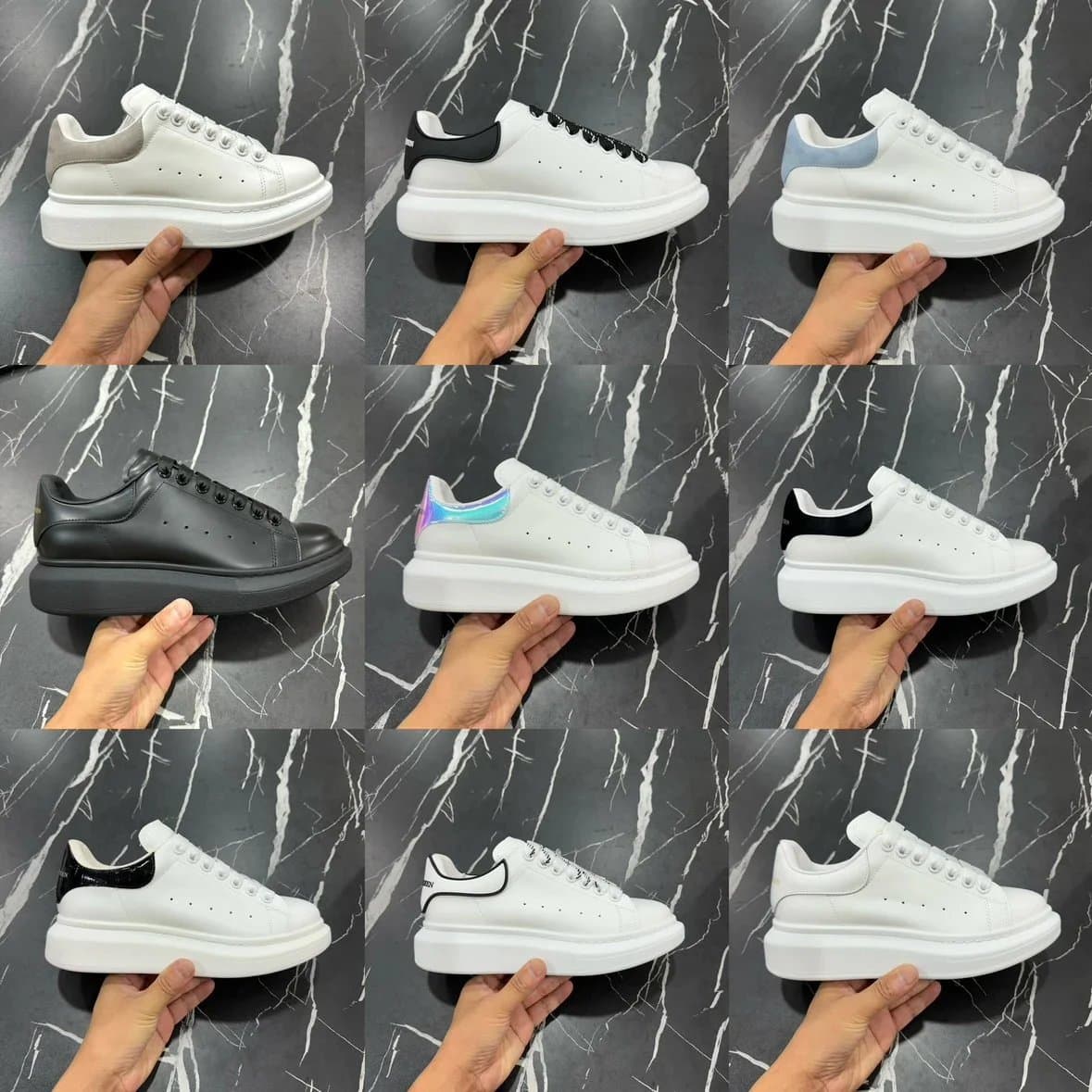 MK-Style White Low Sneakers