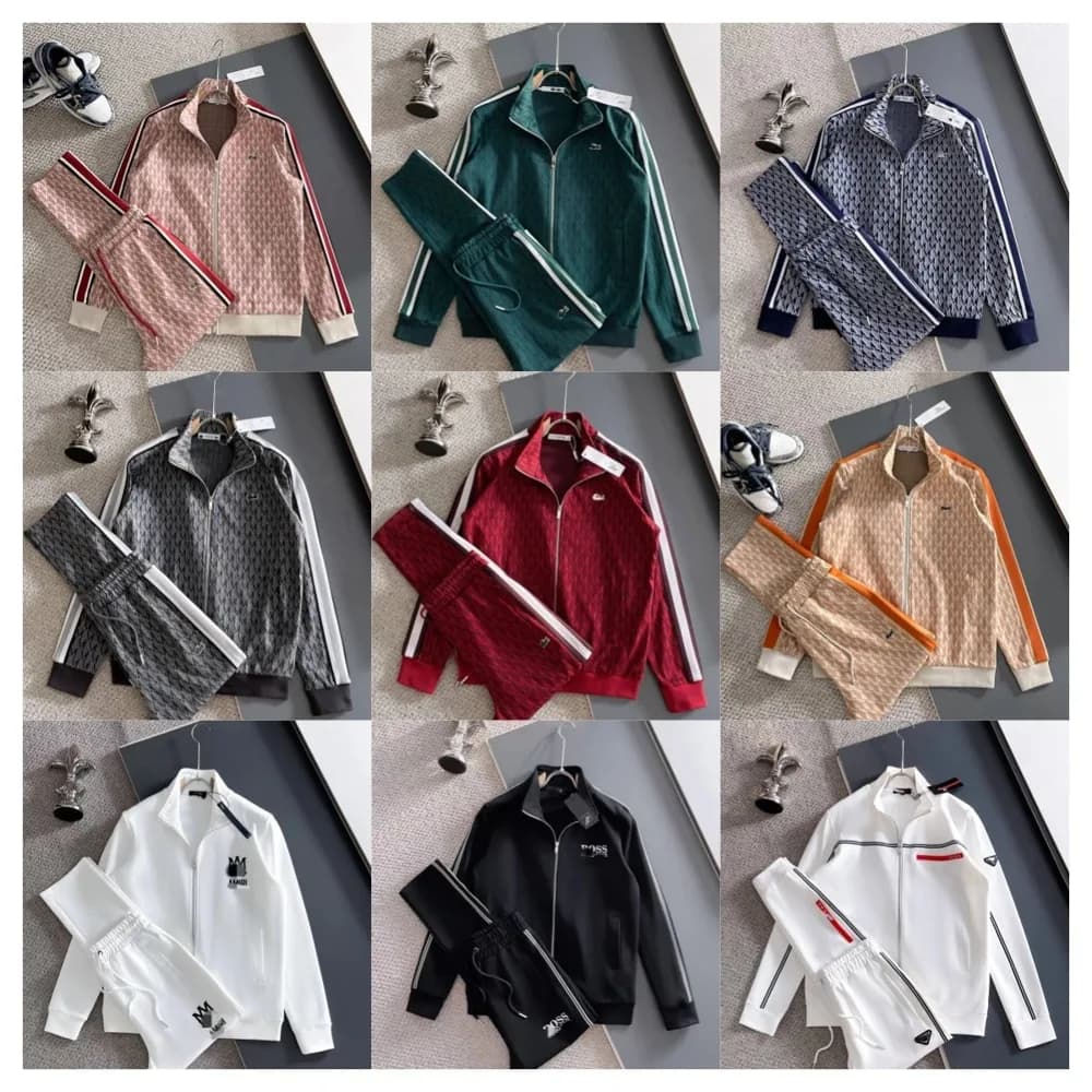 Designer-Style Monogram Track Suit Collection