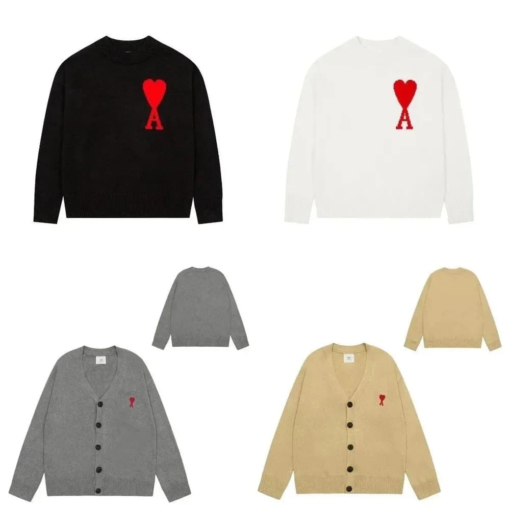 Ami-Style Heart Logo Knit
