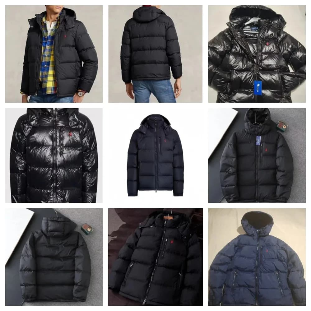 Polo-Style Hooded Down Puffer