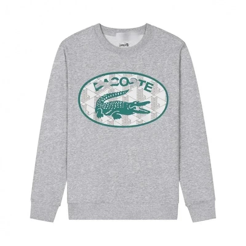 Lacoste-Style Logo Crewneck Sweatshirt