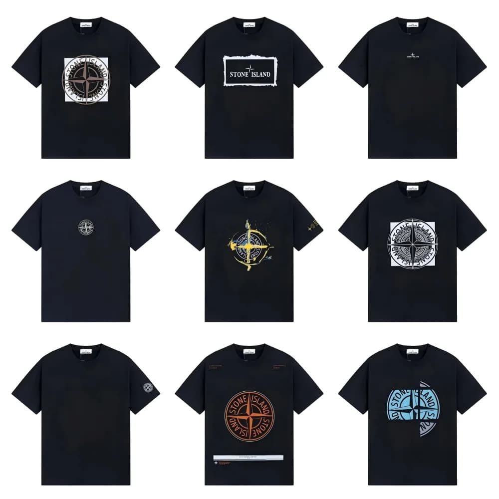 Stone Island-Style Logo T-Shirt