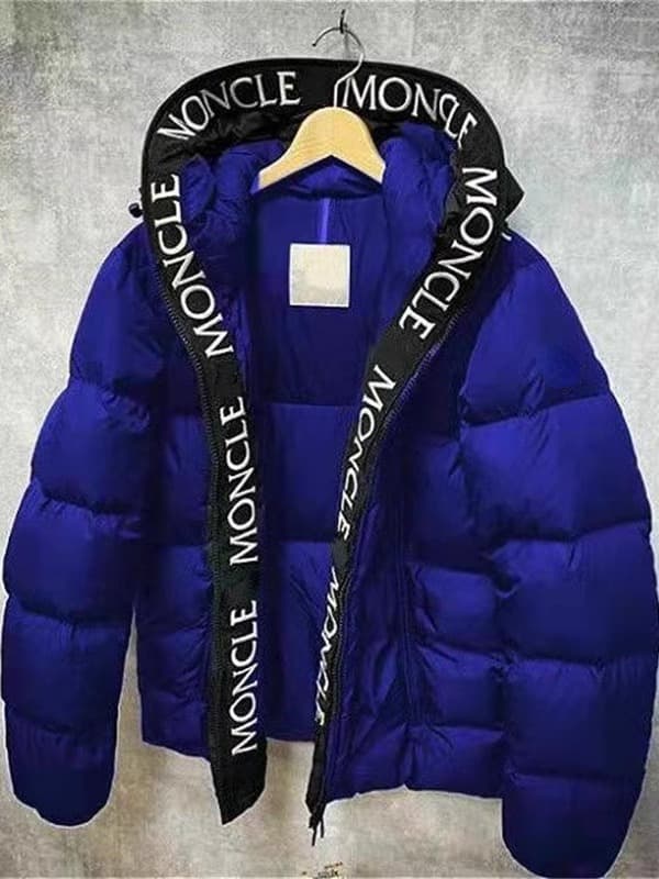 Cross-border thickened hooded down jacket new winter down jacket letter embroidery print unisex jacket