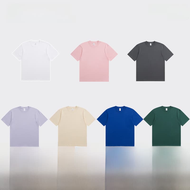 2024 Cotton T-shirt Men's 230g Heavy Solid Color Crewneck Short Sleeve Casual Combed Cotton Unisex T-shirt - KakoBuy Spreadsheet