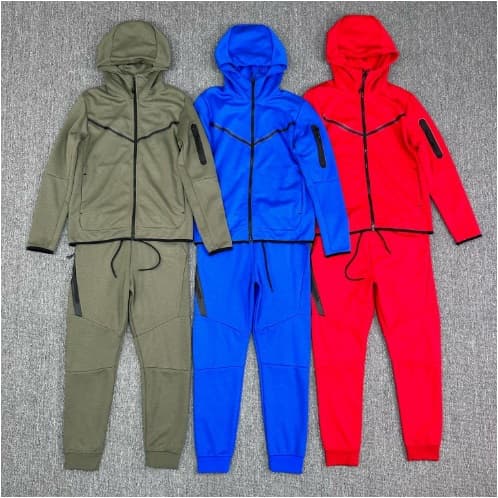 Cross-border sports suits for men, spring and autumn new knitted casual hooded cardigan, men's sportswear, sweatshirts and sweatpants sets