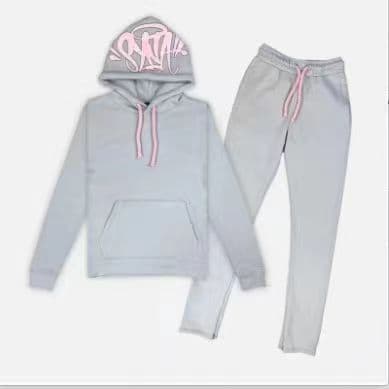 SynaWord high street fashion brand suit men ins trend hip-hop hoodie syna printed sweater suit - KakoBuy Spreadsheet