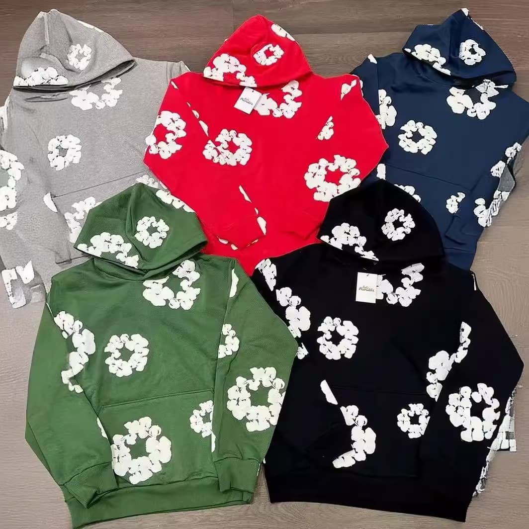 2024 European and American trendy brand foam printing loose sweatshirt Y2K hip-hop street wear men and women pullover casual tops - KakoBuy Spreadsheet