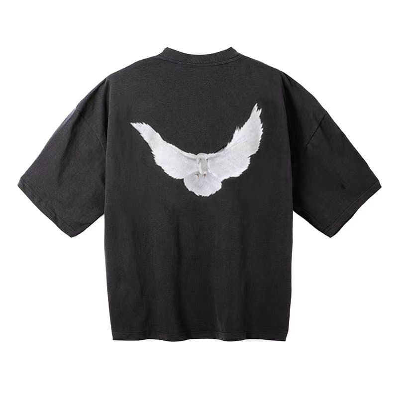 SOGD YEEZY x G  x B TEE 三方联名 Kanye鸽子印花水洗短袖T恤 - KakoBuy Spreadsheet
