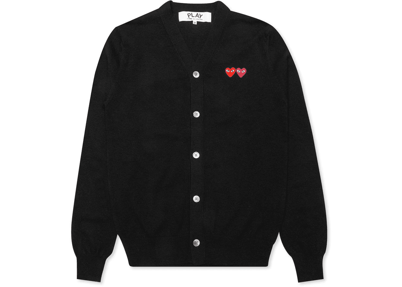 CDG Double Heart Knit Cardigan