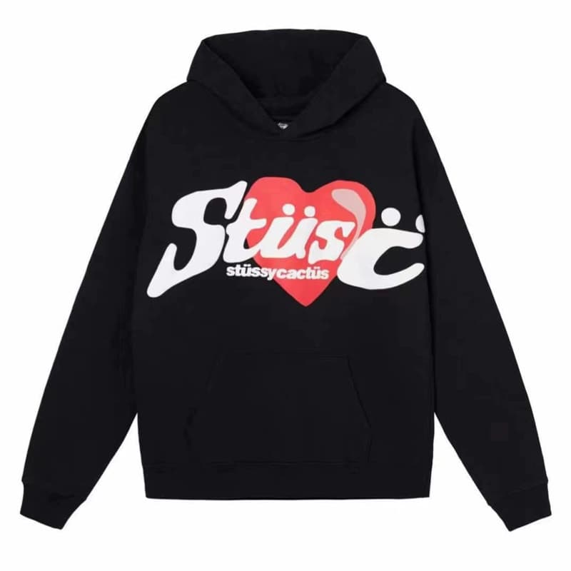 Cpfm, suéter conjunto con letras puff estampado, jersey de terciopelo Stuart, sudadera con capucha de la Calle Occidental, holgada para hombres y mujeres a la moda