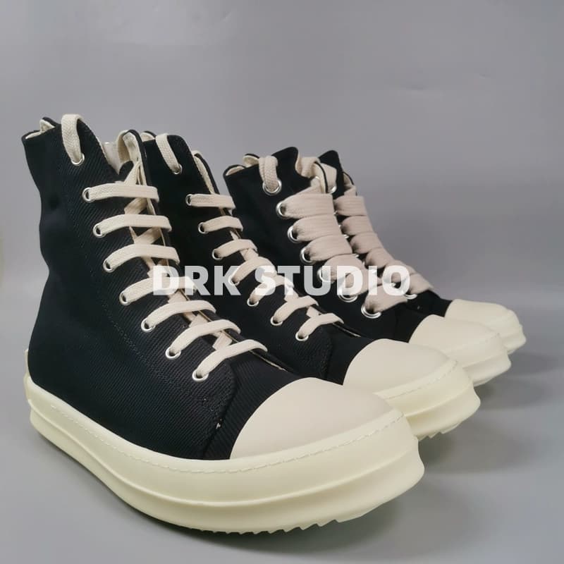 2022 new thick shoelaces RO sub-line denim cloth back patch high-top lace-up men's and women's same style couple shoes