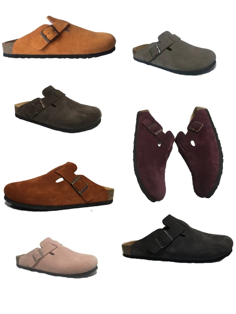 BMXM classic baotou slippers cow fur flat bottom fashion couple bo chewing outdoor lazy shoes