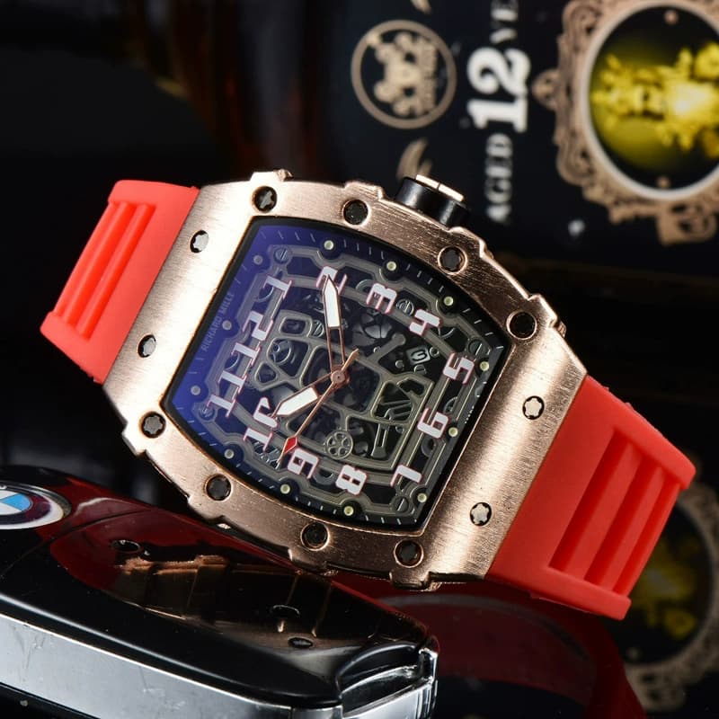 RM de new fashion hollowed-out business men's automatic watch high-end handsome barrel-shaped personalized watch men - KakoBuy Spreadsheet