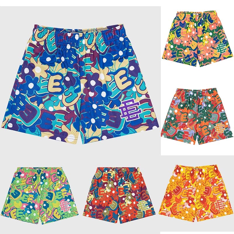 EE American muscle shorts casual fitness quick-drying men's sports shorts mesh breathable large version running street