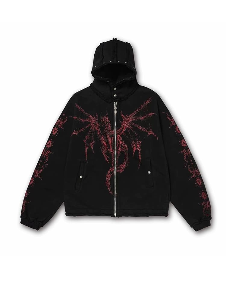 Thug Club Dragon Stud Zip Up