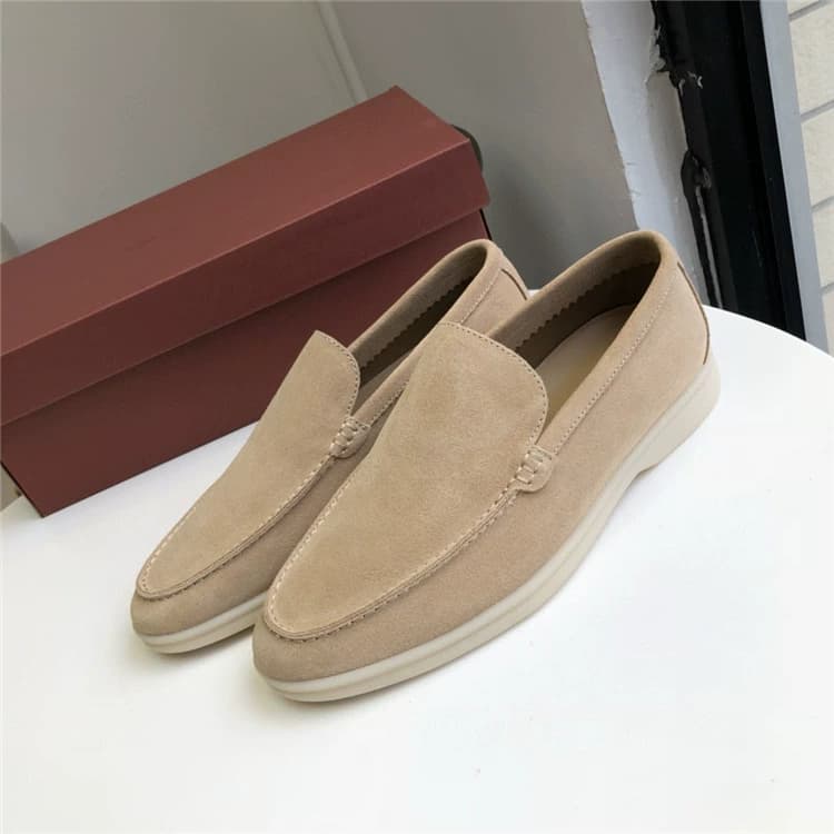 LP Pure original shoes Italian loro * piana suede loafers flat casual men's one pedal foreign trade - KakoBuy Spreadsheet