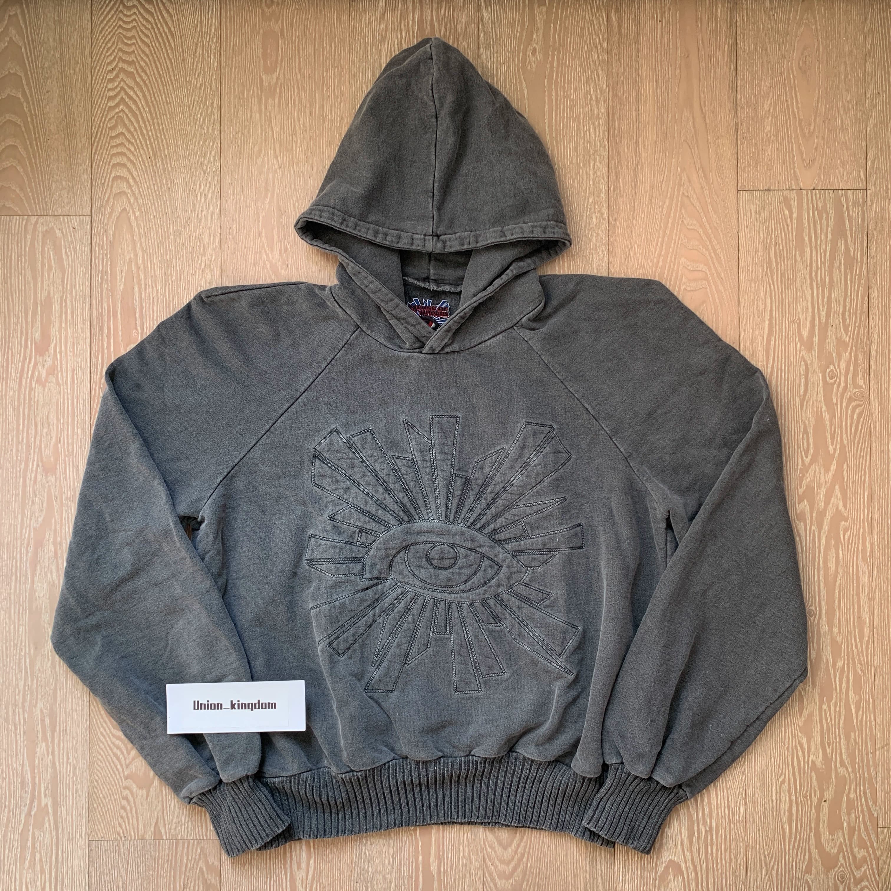 House Of Errors 3rd Eye Embroidered Wash Vintage Hoodie