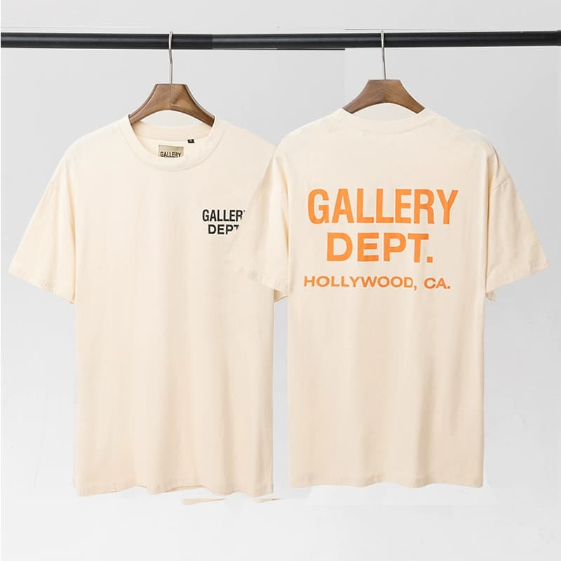 VLONE FOG GALLERY DEPT basic letter LOGO printed short-sleeved T-shirt pure cotton Tee trendy loose men