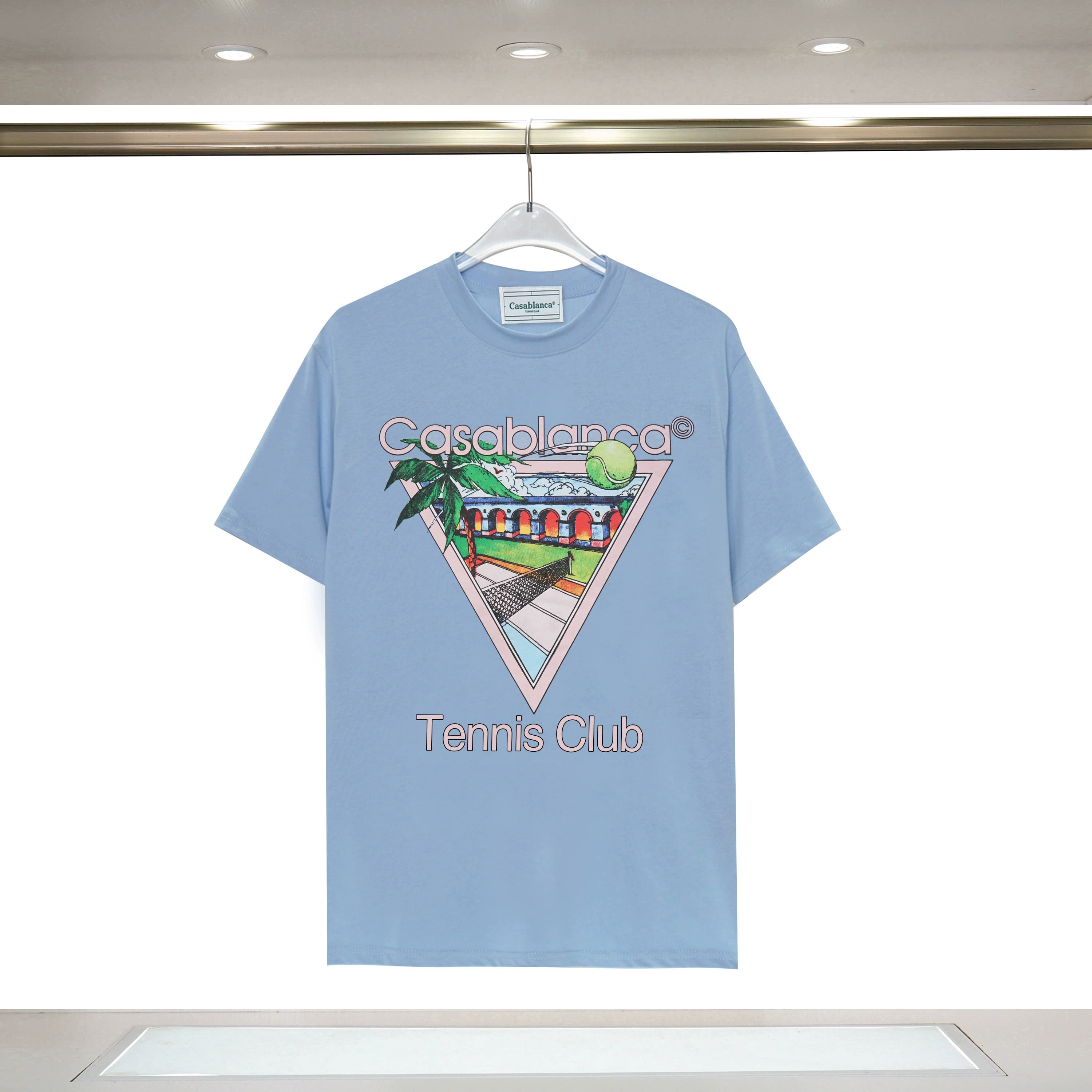 European style niche trendy landscape printing men women's summer T-shirt 220g heavy cotton loose short sleeve t shirt - KakoBuy Spreadsheet