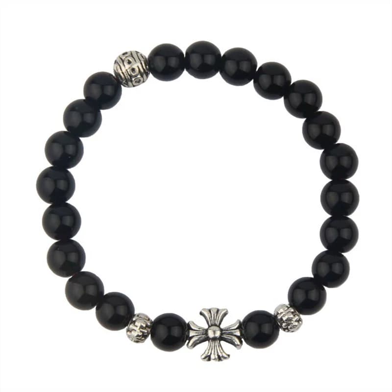 Retro style men and women couple bracelet silver-plated cross scout flower bracelet single loop simple punk style Japanese and Korean jewelry - KakoBuy Spreadsheet