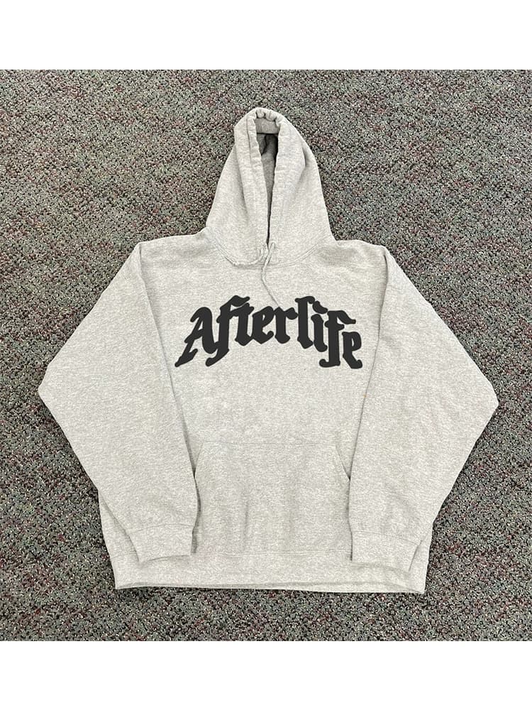 Angel letter print heavy hooded sweatshirt American retro street West Coast lazy style men and women couple tops - KakoBuy Spreadsheet
