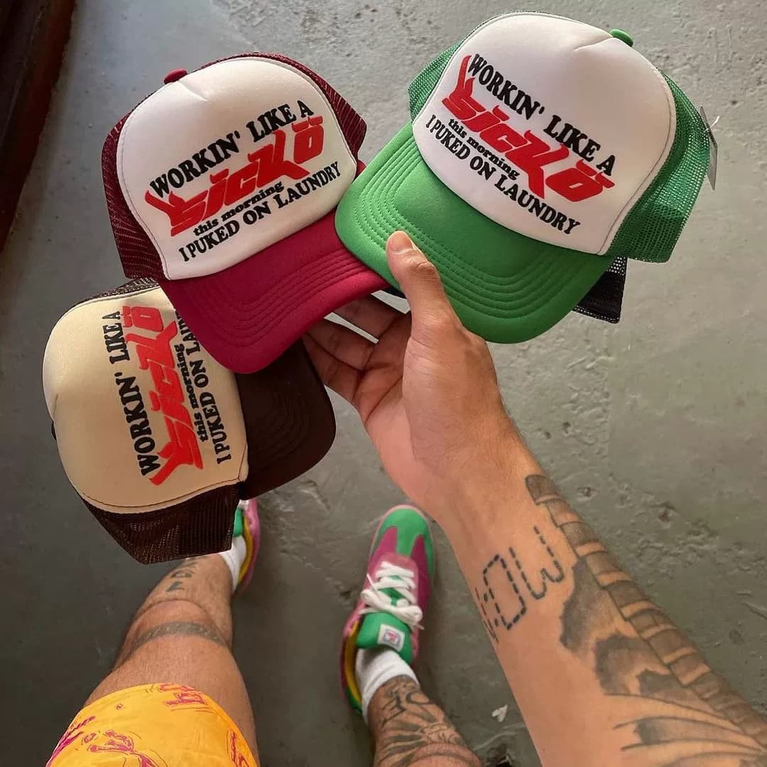 IAN CONNOR SICKO TRUCKER HAT American retro truck cap baseball cap Atlanta Limited