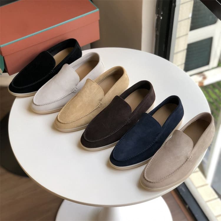 Pure original single shoes Italian sheep suede loafers flat casual slip-on men's shoes foreign trade - KakoBuy Spreadsheet