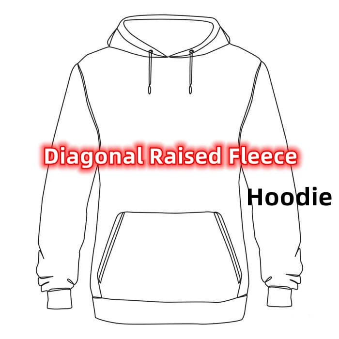 CPReps #ProID004 Diagonal Raised Fleece Hoodie 袋鼠口袋卫衣